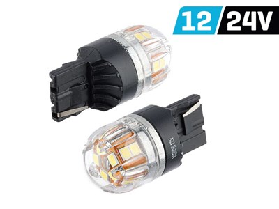 Żarówka VISION W21W (T20d) 12/24V 15x 2835 SMD OSRAM Chip, CANBUS, biała, 2 szt.