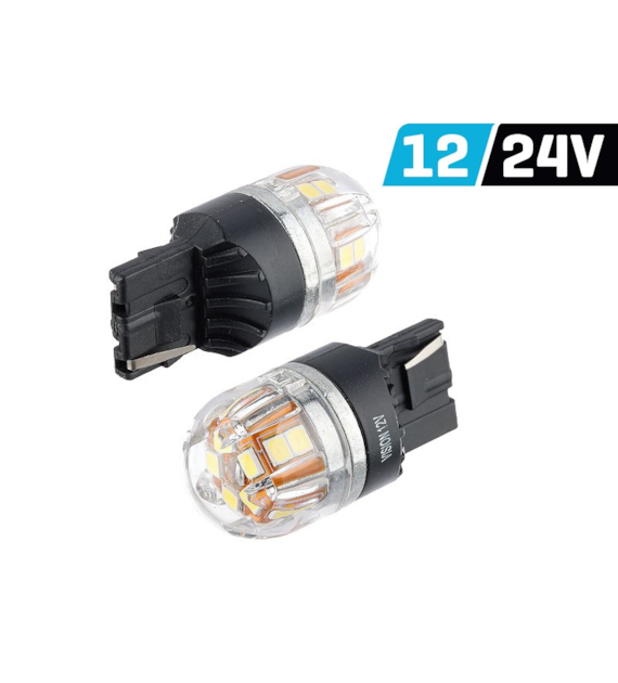 Glühlampe VISION W21W (T20d) 12/24V 15x 2835 SMD OSRAM Chip, CANBUS, weiß, 2St.