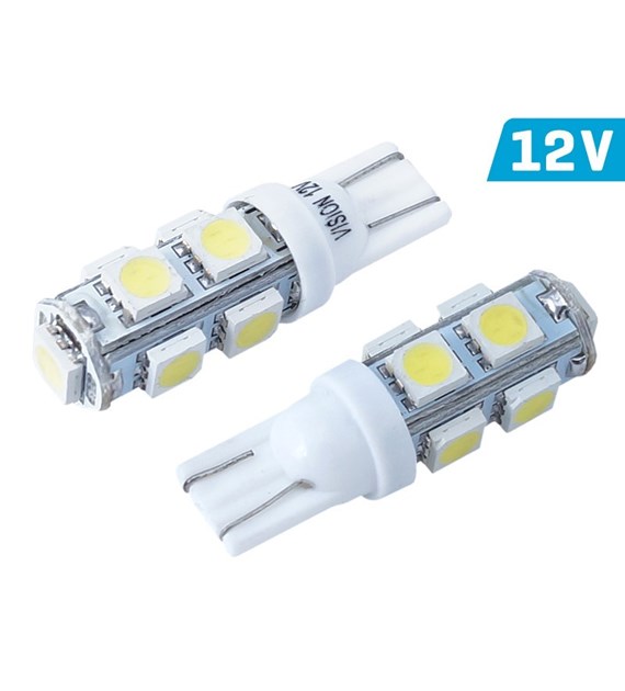 Ampoule VISION W5W (T10) 12V 9x 5050 SMD LED, blanche, 2 pcs 