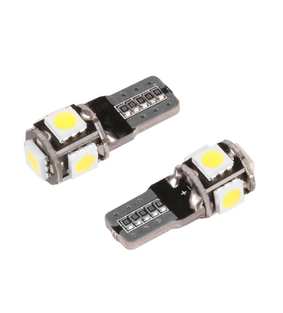 Bulb VISION W5W (T10) 12V 5x 5050 SMD LED, CANBUS, white, 2 pcs