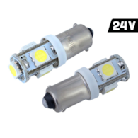 Ampoule VISION T4W BA9s 24V 5x 5050 SMD LED, blanche, 2 pcs