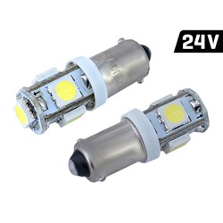 Ampoule VISION T4W BA9s 24V 5x 5050 SMD LED, blanche, 2 pcs