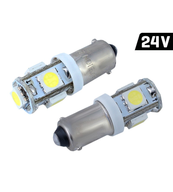 Bulb VISION T4W BA9s 24V 5x 5050 SMD LED, white, 2 pcs