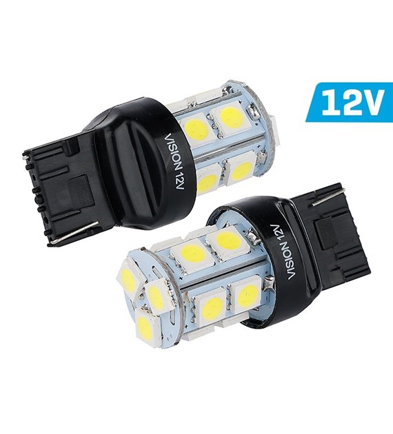 Glühlampe VISION W21W (T20d) 12V 8x 5050 SMD LED, weiß, 2 Stk 