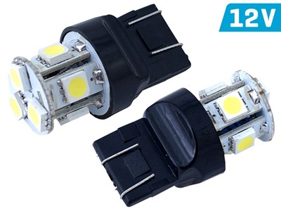 Glühlampe VISION W21/5W (T20q) 12V 8x 5050 SMD LED, weiß, 2 Stk 