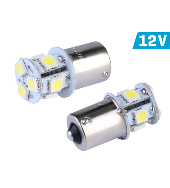 Ampoule VISION P21W BA15s 12V 8x 5050 SMD LED, blanche, 2 pcs