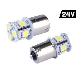 Ampoule VISION P21W BA15s 24V 8x 5050 SMD LED, blanc, 2 pcs