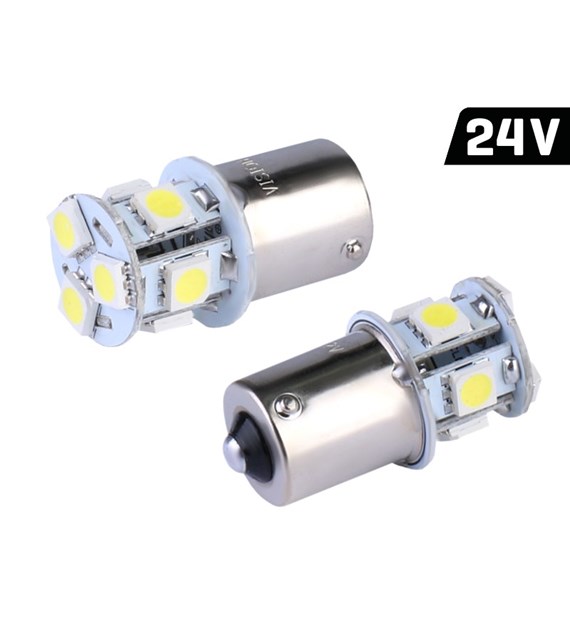 Ampoule VISION P21W BA15s 24V 8x 5050 SMD LED, blanc, 2 pcs