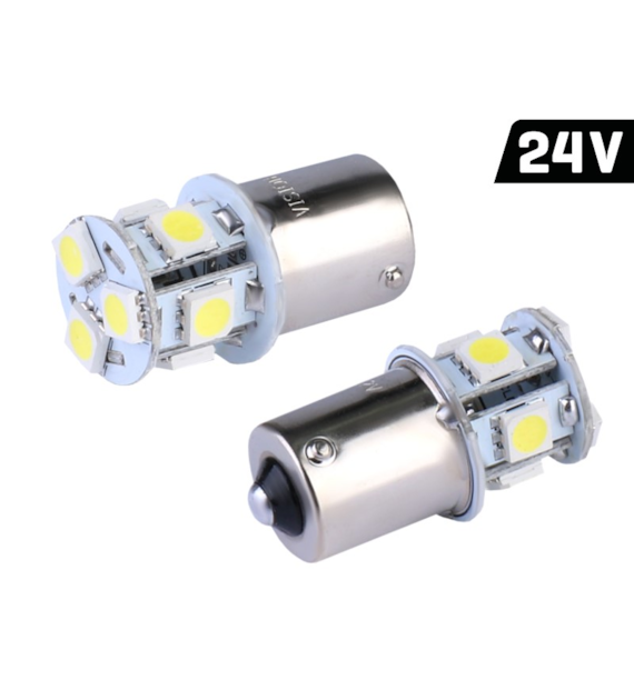Ampoule VISION P21W BA15s 24V 8x 5050 SMD LED, blanc, 2 pcs