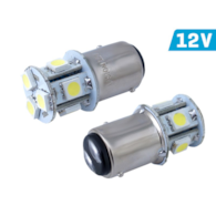 Ampoule VISION P21 / 5W BAY15d 12V 8x 5050 SMD LED, blanche, 2 pcs