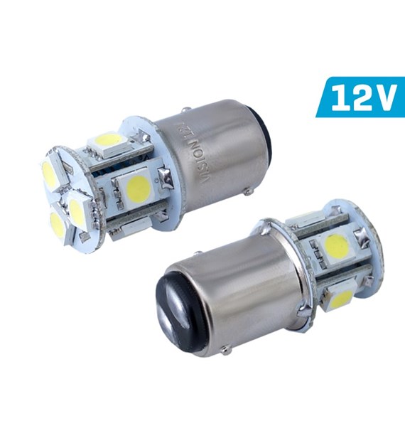 Ampoule VISION P21 / 5W BAY15d 12V 8x 5050 SMD LED, blanche, 1 pc