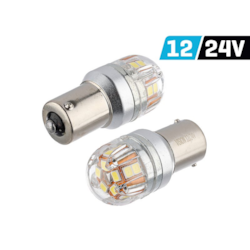 Żarówka VISION P21W BA15s 12/24V 15x 2835 SMD OSRAM Chip, CANBUS, biała, 2 szt.