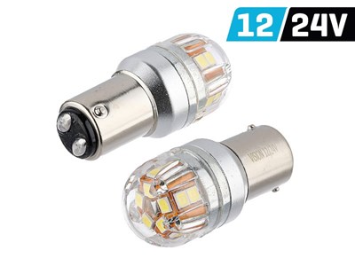 Żarówka VISION P21/5W BAY15d 12/24V 15x 2835 SMD OSRAM Chip, CANBUS, biała, 2 szt.