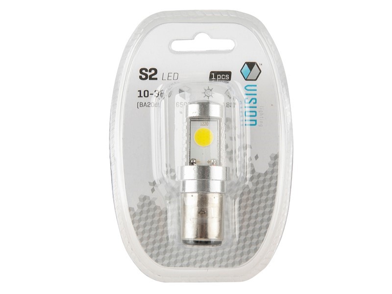 Bulb VISION S2 (BA20d) 10-36V 2x COB LED, white, 1 pc -   platform