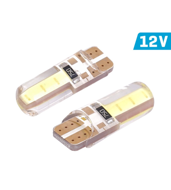 Glühlampe VISION W5W (T10) 12V 2x COB LED, weiß, Silikongehäuse, 2 Stk