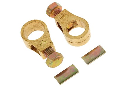 Brass battery terminals, 12/24V