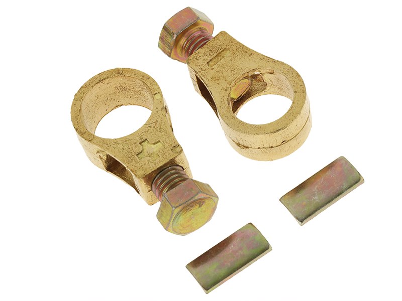 Brass battery terminals, 12/24V