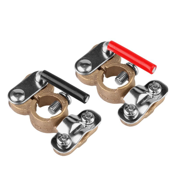 Self-locking battery clamps, 6-12-24V max 600A