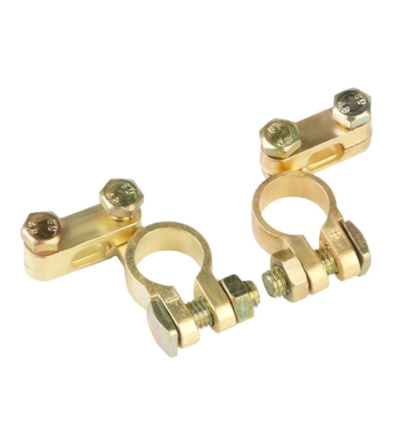 Brass-plated battery clamps, STANDARD