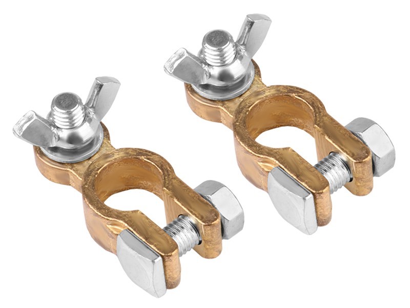 Brass battery clamps 600A, butterfly clamp