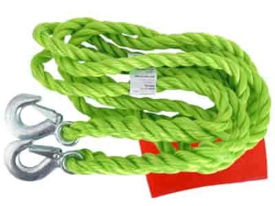 Sangle de remorquage PTAC jusqu'à 2000 kg, tressée avec crochets, 4 m, Heavy Duty