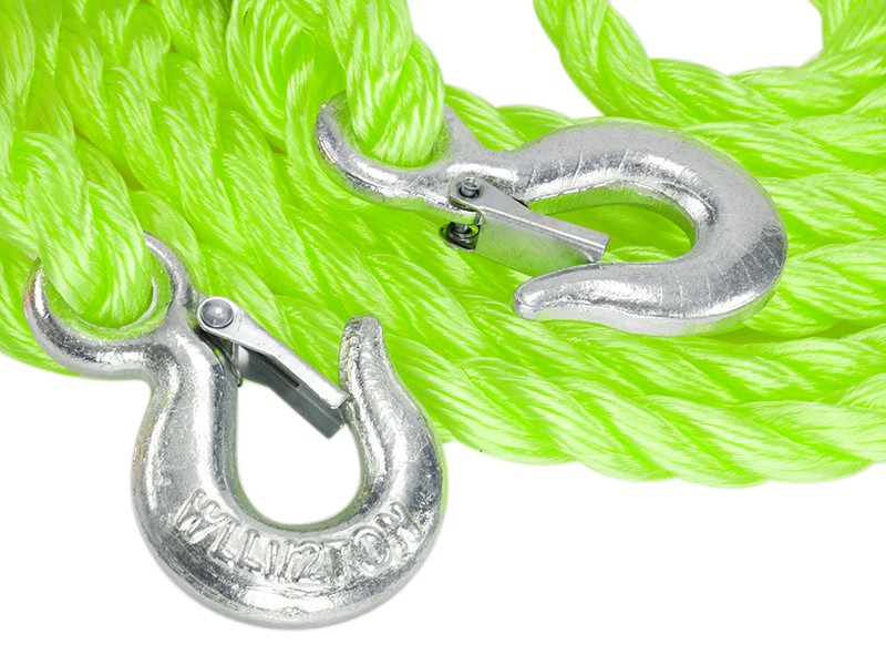 Tow rope PGW up to 2000 kg, braided with hooks, 4 m, Heavy Duty