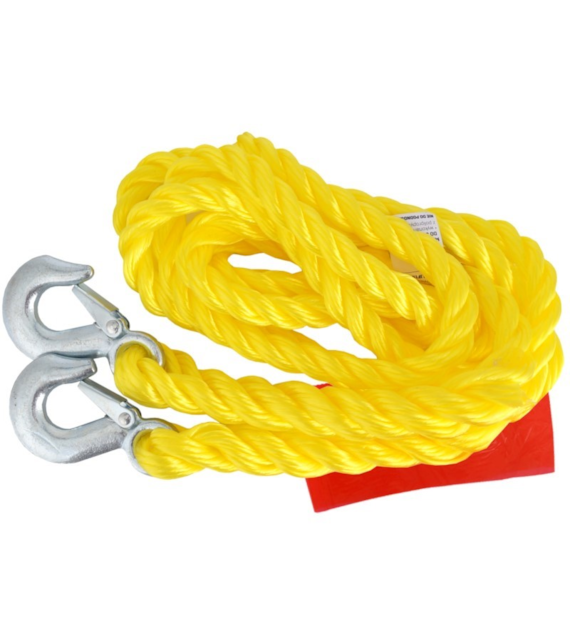 Sangle de remorquage PTAC jusqu'à 3000 kg, tressée, avec crochets, 4 m, Heavy Duty