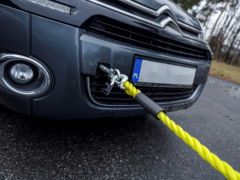 Tow rope PGW up to 3000 kg, braided, with hooks, 4 m, Heavy Duty
