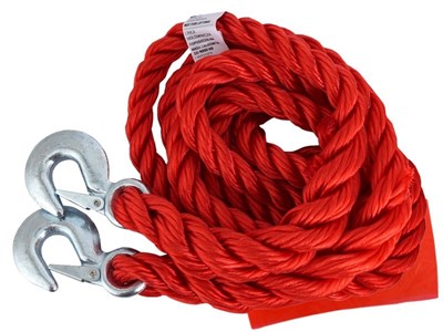 Tow rope PGW up to 4000 kg, braided with hooks, 4 m, Heavy Duty