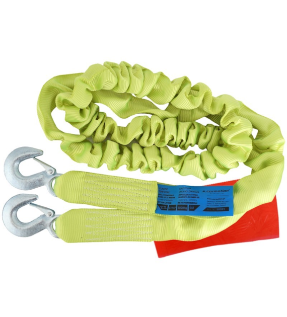 Sangle de remorquage PTAC jusqu'à 3000 kg, élastique, avec crochets, 4 m, Heavy Duty