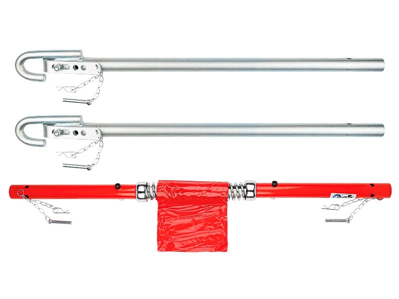 Barre de remorquage rigide 3T, TÜV GS, 180 cm avec ressort - Plateforme