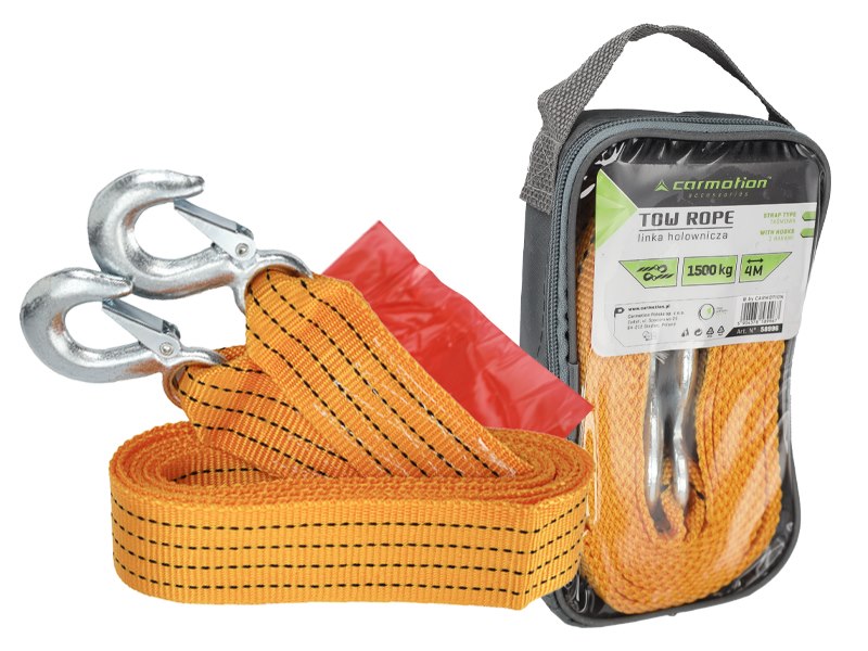Tow rope PGW up to 1500 kg with hooks, 4 m