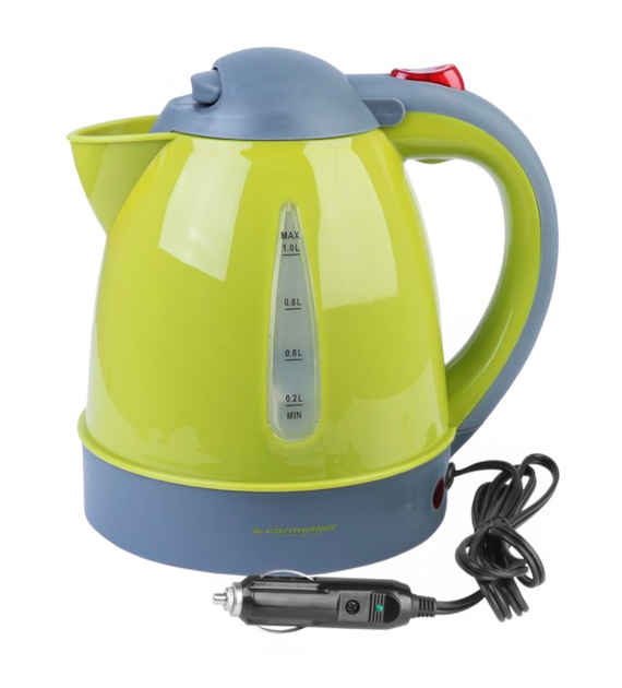 Czajnik samochodowy 1L, 12V, 150W z płaską płytą grzewczą
