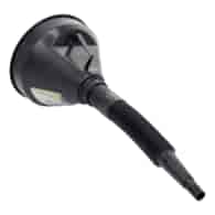2-part round plastic funnel with a strainer