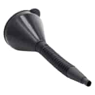 2-part round plastic funnel with a strainer