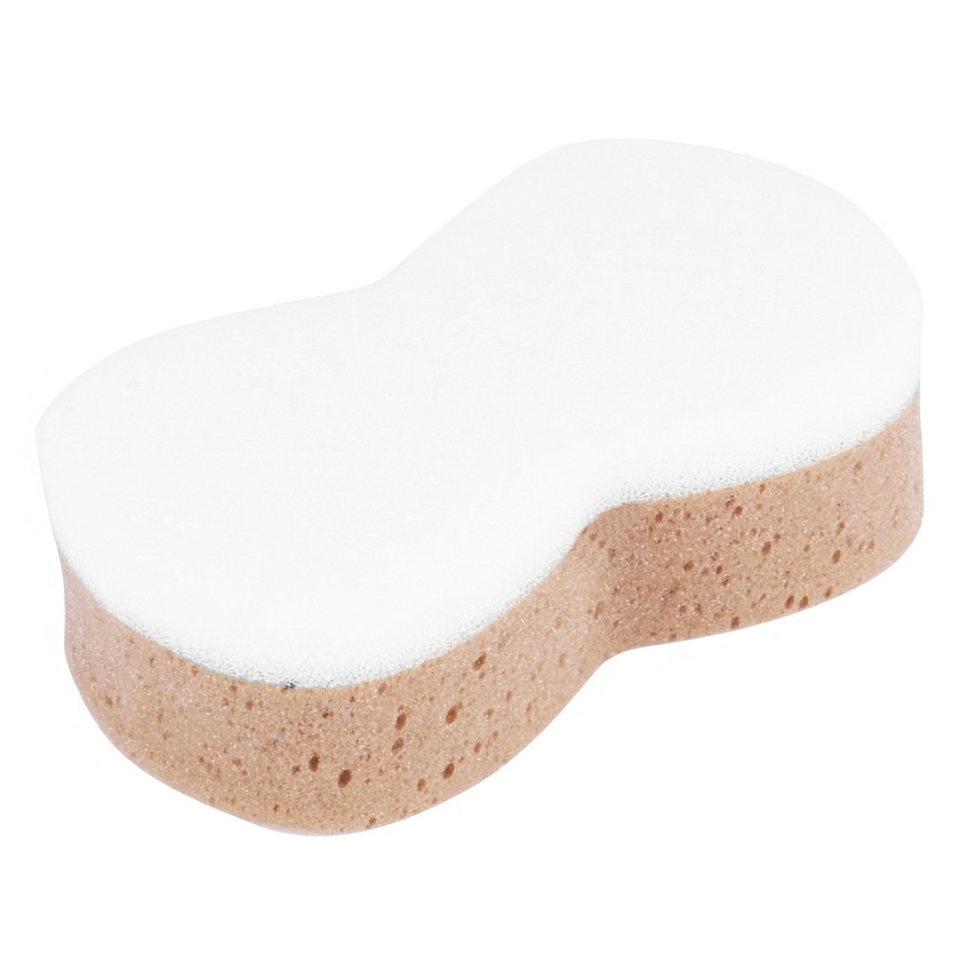 Double sided sponge, MAXI , soft rough, 21.5x12.5x6.5 cm