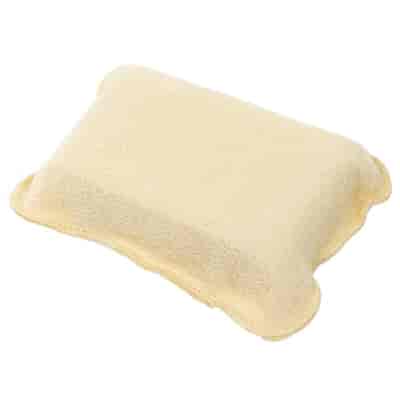 Natural chamois-covered sponge, XXL 5x10x15 cm
