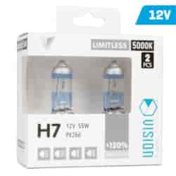 Żarówki VISION limitless white H7 12V 55W PX26d +120%, 2 szt.
