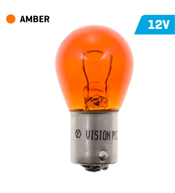 Żarówka VISION PY21W 12V 21W BA15s, amber