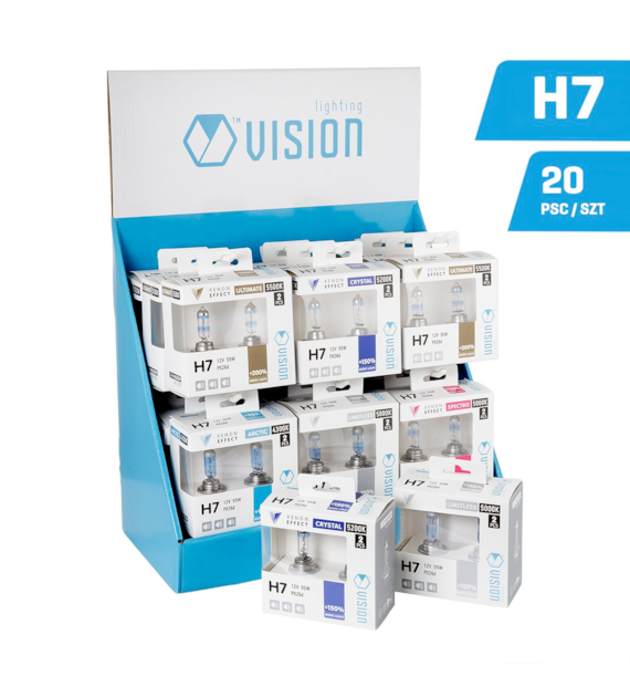 Packung mit Glühlampen VISION H7 12V Power Plus, 18 + 2