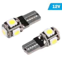 Żarówka VISION W5W (T10) 12V 5x 5050 SMD LED, CANBUS, biała, 2 szt.