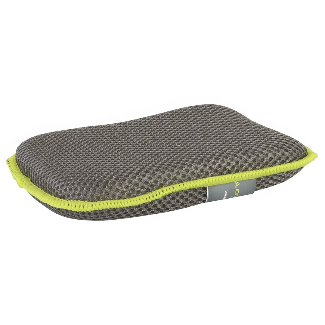 Mesh-covered sponge for stubborn dirt and insect residue, 16x12x2 cm