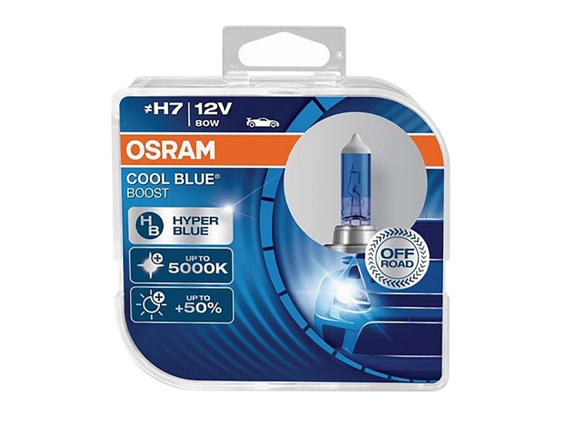 Żarówki OSRAM H7 12V 80W PX26d Cool Blue Boost 5000K HyperBlue +50%, 2 szt.