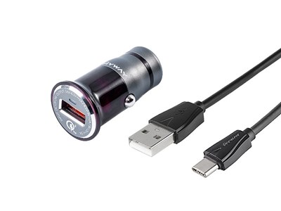 Chargeur  12/24V QC3.0 1x USB + câble USB > USB-C