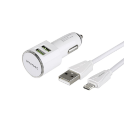 WAYME Ładowarka 12/24V 2x USB 3.4A + kabel z wtyczką micro USB