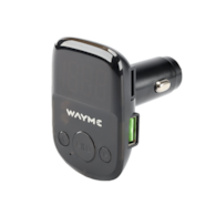 WAYME Transmetteur FM 12/24V + USB QC3.0 + Auto-ID, voltmètre & Mains Libres