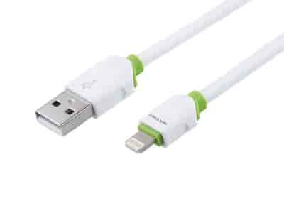 WAYME Câble de charge et de synchronisation, 100 cm, rond, en silicone, USB > Lightning