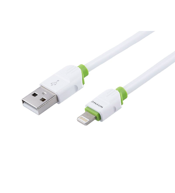 WAYME Câble de charge et de synchronisation, 100 cm, rond, en silicone, USB > Lightning