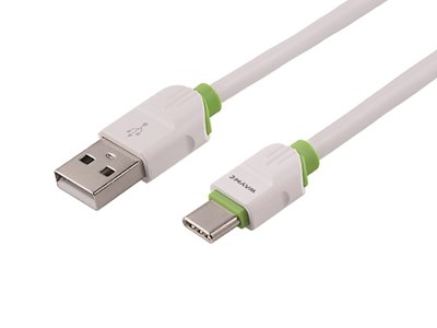 Charging & synchronisation cable , silicone round, 100 cm, USB> USB-C