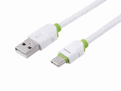 WAYME Charging & synchronisation cable , silicone round, 100 cm, USB> USB-C